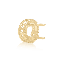 Load image into Gallery viewer, ITI NYC Round Four Prong Double Halo in 14K Gold (3.00 mm - 12.20 mm)