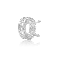 Load image into Gallery viewer, ITI NYC Round Four Prong Double Halo Pendant in Sterling Silver (3.00 mm - 12.20 mm)