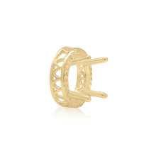 Load image into Gallery viewer, ITI NYC Round Four Prong Double Halo in 14K Gold (3.00 mm - 12.20 mm)