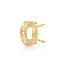 Load image into Gallery viewer, ITI NYC Round Four Prong Double Halo in 14K Gold (3.00 mm - 12.20 mm)