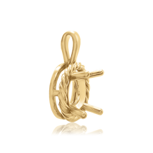 Load image into Gallery viewer, ITI NYC Round Rope Pendant in 14K Gold (4.00 mm - 12.00 mm)
