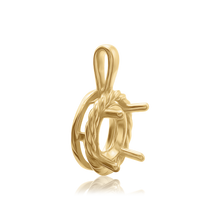 Load image into Gallery viewer, ITI NYC Round Rope Pendant in 14K Gold (4.00 mm - 12.00 mm)