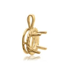 Load image into Gallery viewer, ITI NYC Round Rope Pendant in 14K Gold (4.00 mm - 12.00 mm)