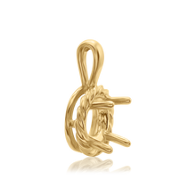 Load image into Gallery viewer, ITI NYC Round Rope Pendant in 14K Gold (4.00 mm - 12.00 mm)