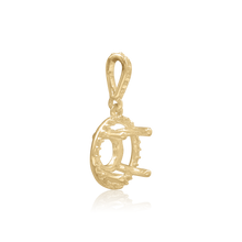 Load image into Gallery viewer, ITI NYC Round Four Prong Halo Pendant in 14K Gold (4.00 mm - 12.00 mm)