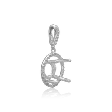 Load image into Gallery viewer, ITI NYC Round Four Prong Halo Pendant in 14K Gold (4.00 mm - 12.00 mm)