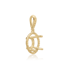 Load image into Gallery viewer, ITI NYC Round Four Prong Halo Pendant in 14K Gold (4.00 mm - 12.00 mm)