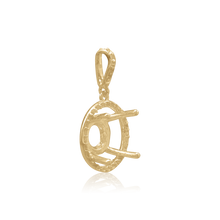 Load image into Gallery viewer, ITI NYC Round Four Prong Halo Pendant in 14K Gold (4.00 mm - 12.00 mm)