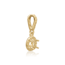 Load image into Gallery viewer, ITI NYC Round Four Prong Halo Pendant in 14K Gold (4.00 mm - 12.00 mm)