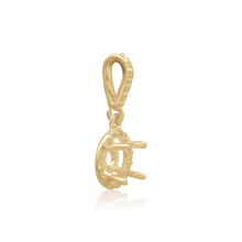 Load image into Gallery viewer, ITI NYC Round Four Prong Halo Pendant in 14K Gold (4.00 mm - 12.00 mm)