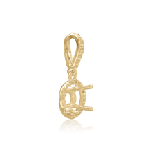 Load image into Gallery viewer, ITI NYC Round Four Prong Halo Pendant in 14K Gold (4.00 mm - 12.00 mm)