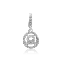 Load image into Gallery viewer, ITI NYC Round Four Prong Halo Pendant in Sterling Silver (4.00 mm - 12.00 mm)