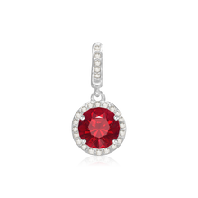 Load image into Gallery viewer, ITI NYC Round Four Prong Halo Pendant in Sterling Silver (4.00 mm - 12.00 mm)