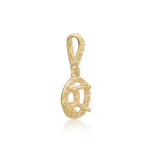 Load image into Gallery viewer, ITI NYC Round Four Prong Halo Pendant in 14K Gold (4.00 mm - 12.00 mm)