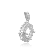 Load image into Gallery viewer, ITI NYC Round Decorative Four Prong Pendant in 14K Gold (5.20 mm - 12.00 mm)