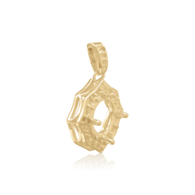 Load image into Gallery viewer, ITI NYC Round Decorative Four Prong Pendant in 14K Gold (5.20 mm - 12.00 mm)