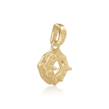 Load image into Gallery viewer, ITI NYC Round Decorative Four Prong Pendant in 14K Gold (5.20 mm - 12.00 mm)