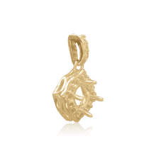 Load image into Gallery viewer, ITI NYC Round Decorative Four Prong Pendant in 14K Gold (5.20 mm - 12.00 mm)