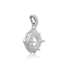 Load image into Gallery viewer, ITI NYC Round Decorative Four Prong Pendant in 14K Gold (5.20 mm - 12.00 mm)