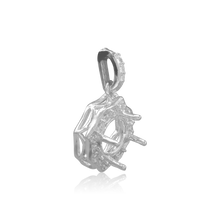 Load image into Gallery viewer, ITI NYC Round Decorative Four Prong Pendant in 14K Gold (5.20 mm - 12.00 mm)