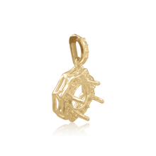 Load image into Gallery viewer, ITI NYC Round Decorative Four Prong Pendant in 14K Gold (5.20 mm - 12.00 mm)