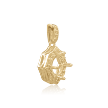 Load image into Gallery viewer, ITI NYC Round Decorative Four Prong Pendant in 14K Gold (5.20 mm - 12.00 mm)