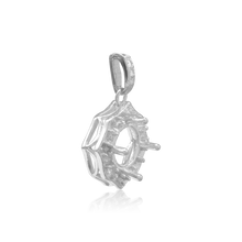 Load image into Gallery viewer, ITI NYC Round Decorative Four Prong Pendant in 14K Gold (5.20 mm - 12.00 mm)