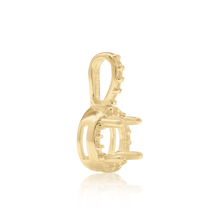 Load image into Gallery viewer, ITI NYC Round Four Prong Halo Pendant in 14K Gold (4.50 mm - 8.00 mm)