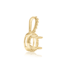 Load image into Gallery viewer, ITI NYC Round Four Prong Halo Pendant in 14K Gold (4.50 mm - 8.00 mm)