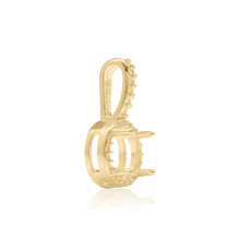 Load image into Gallery viewer, ITI NYC Round Four Prong Halo Pendant in 14K Gold (4.50 mm - 8.00 mm)