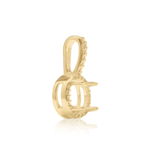 Load image into Gallery viewer, ITI NYC Round Four Prong Halo Pendant in 14K Gold (4.50 mm - 8.00 mm)