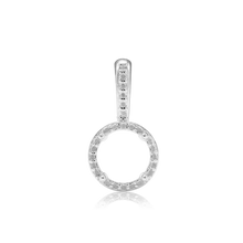 Load image into Gallery viewer, ITI NYC Round Four Prong Halo Pendant in Sterling Silver (4.50 mm - 8.00 mm)