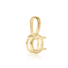 Load image into Gallery viewer, ITI NYC Round Four Prong Halo Pendant in 14K Gold (4.50 mm - 8.00 mm)