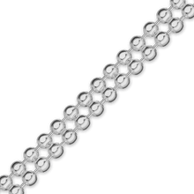 Load image into Gallery viewer, Bulk / Spooled Multi-Row Bead Chain in Sterling Silver (2.00 mm - 3.00 mm)