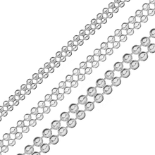Load image into Gallery viewer, Bulk / Spooled Multi-Row Bead Chain in Sterling Silver (2.00 mm - 3.00 mm)