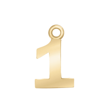 Load image into Gallery viewer, ITI NYC Classic Style Number Pendants in 14K Gold (12.5mm) (100% Polished )