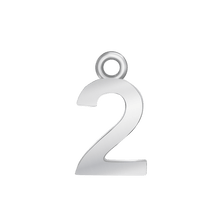 Load image into Gallery viewer, ITI NYC Classic Style Number Pendants in 14K Gold (12.5mm) (100% Polished )