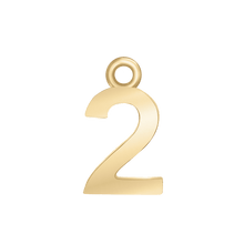 Load image into Gallery viewer, ITI NYC Classic Style Number Pendants in 14K Gold (12.5mm) (100% Polished )