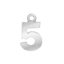 Load image into Gallery viewer, ITI NYC Classic Style Number Pendants in 14K Gold (12.5mm) (100% Polished )