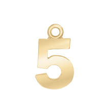 Load image into Gallery viewer, ITI NYC Classic Style Number Pendants in 14K Gold (12.5mm) (100% Polished )