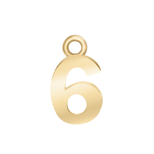 Load image into Gallery viewer, ITI NYC Classic Style Number Pendants in 14K Gold (12.5mm) (100% Polished )