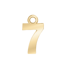 Load image into Gallery viewer, ITI NYC Classic Style Number Pendants in 14K Gold (12.5mm) (100% Polished )