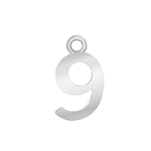 Load image into Gallery viewer, ITI NYC Classic Style Number Pendants in 14K Gold (12.5mm) (100% Polished )