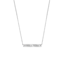 Load image into Gallery viewer, Stone Harbor Bar Necklace with Engraving in Sterling Silver (18" Chain)