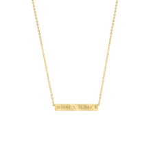 Load image into Gallery viewer, Stone Harbor Bar Necklace with Engraving in Sterling Silver (18" Chain)