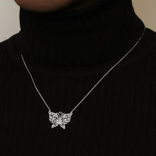 Load image into Gallery viewer, Butterfly Necklace in Sterling Silver (19 x 24 mm)