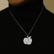 Load image into Gallery viewer, New York Big Apple Necklace in Sterling Silver (30 x 27 mm)