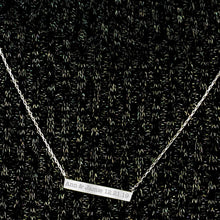 Load image into Gallery viewer, Bar Necklace with Engraving in Sterling Silver (18" Chain)