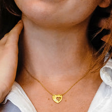 Load image into Gallery viewer, Double Heart Necklace in Sterling Silver (15 x 15 mm)