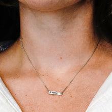 Load image into Gallery viewer, Hope Bar Necklace in Sterling Silver (20 x 5 mm)